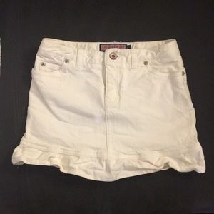 VV white denim skirt